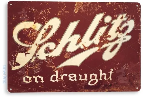 TIN SIGN Schlitz Draugt Beer Metal Art Store Pub Brew Shop Bar Pub A602 --Tin Sign