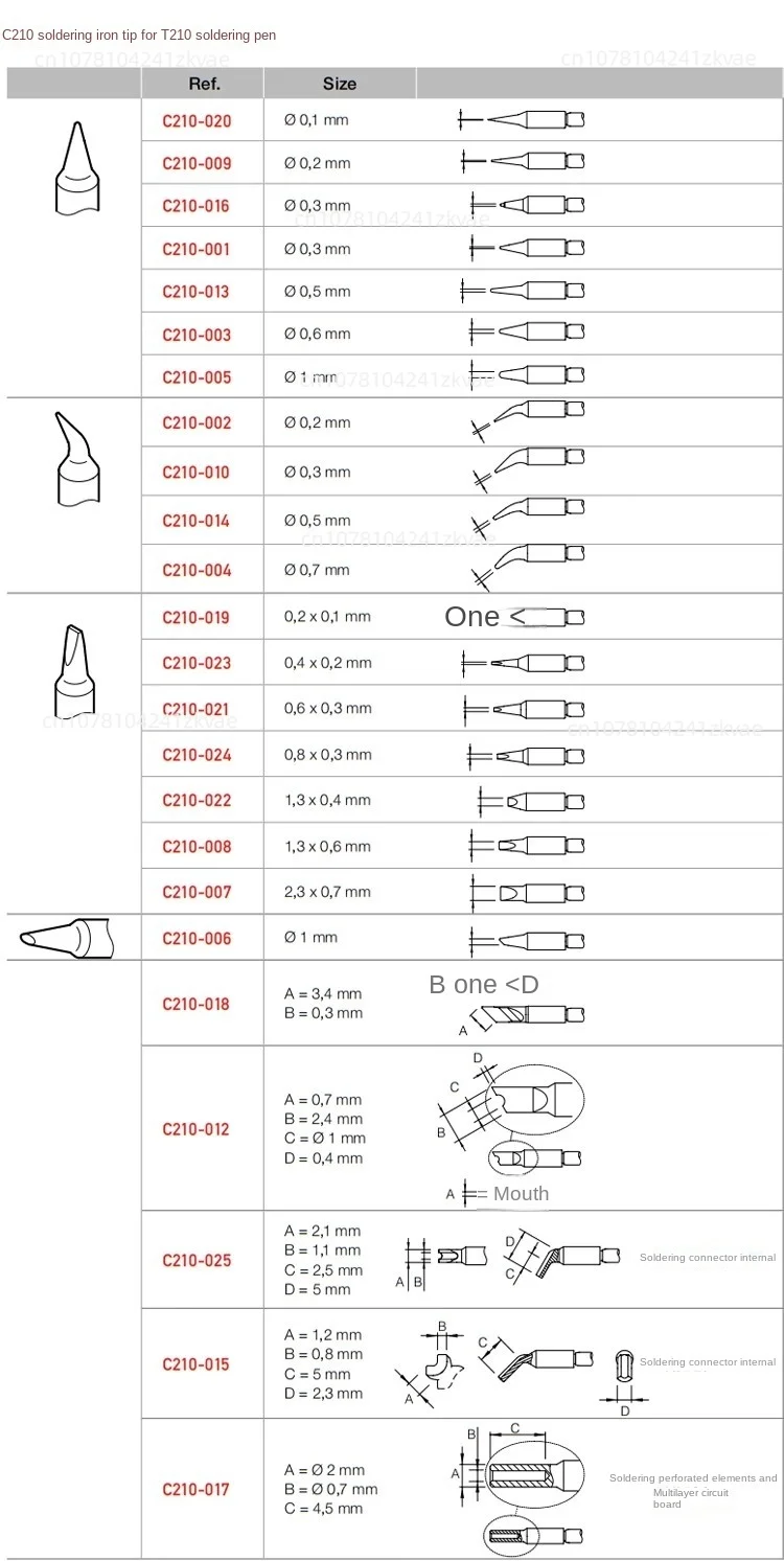 C245-951 C245-405 C245-845  Soldering Iron Tips Specialized Replaceable Adapter For JBC T245-A Handle C245 Series