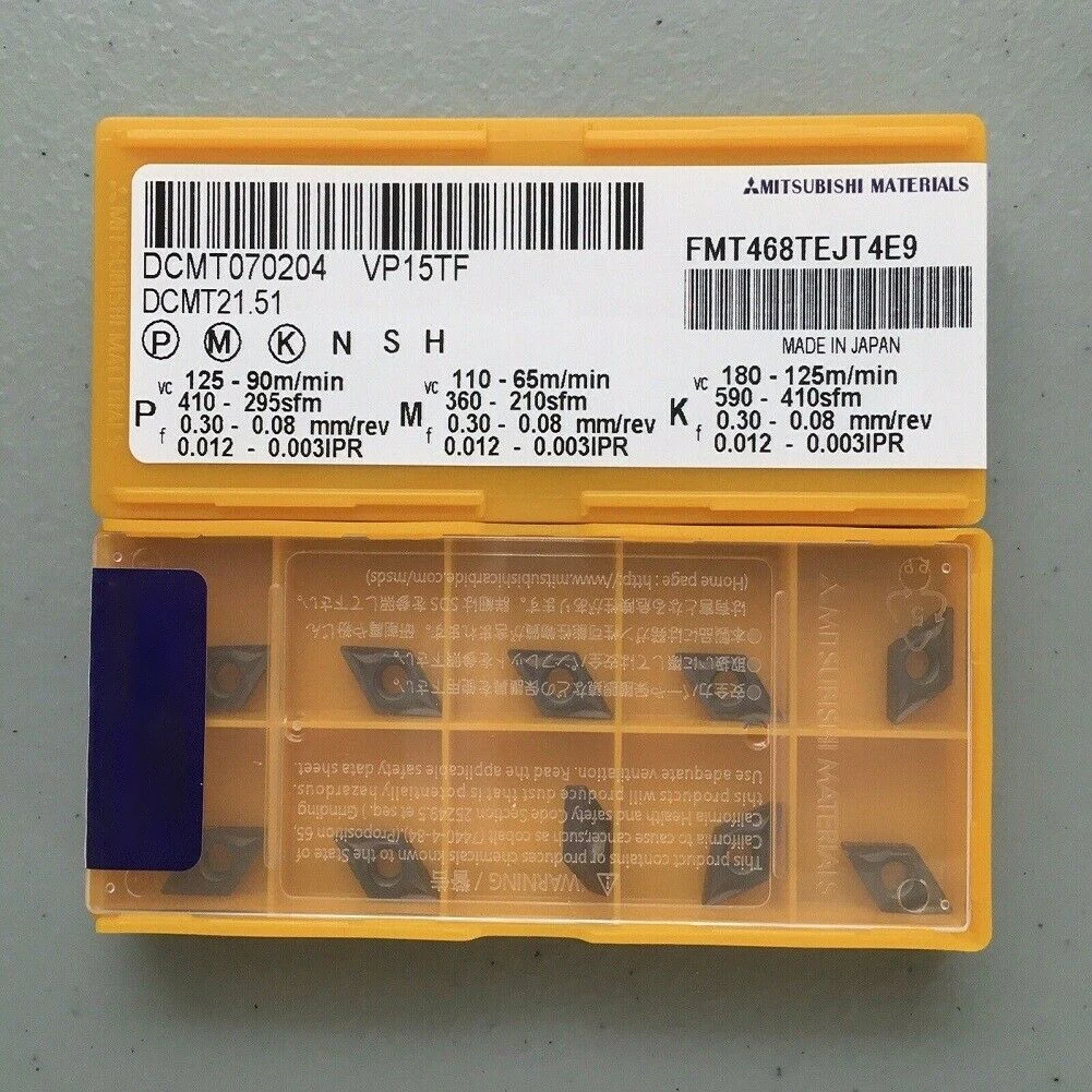 

Набор твердосплавных вставок, промышленные аксессуары VP15TF DCMT070204 для токарных станков, практичные металлообрабатывающие принадлежности