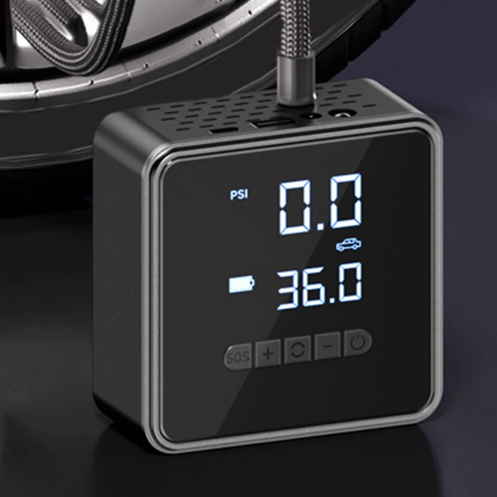 قم بتضخيم إطاراتك بسهولة في أي مكان مع مضخة السيارة المحمولة الفعالة التي تقدم بحد أقصى 150 رطل لكل بوصة مربعة #3