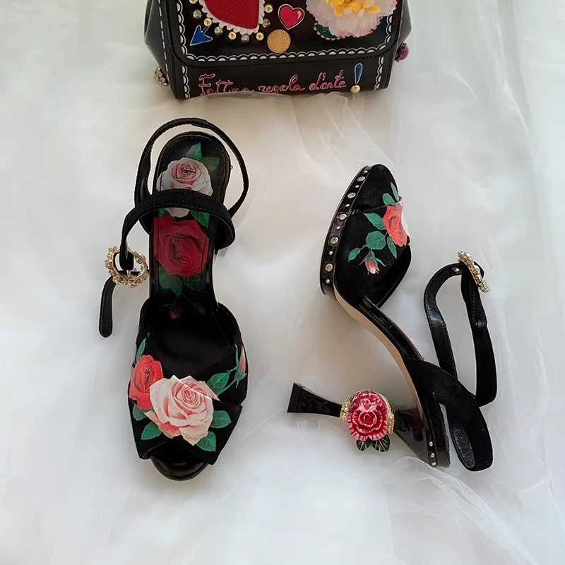 

Сандалии на высоком каблуке во французском стиле ретро, женская обувь Zapatos Mujer