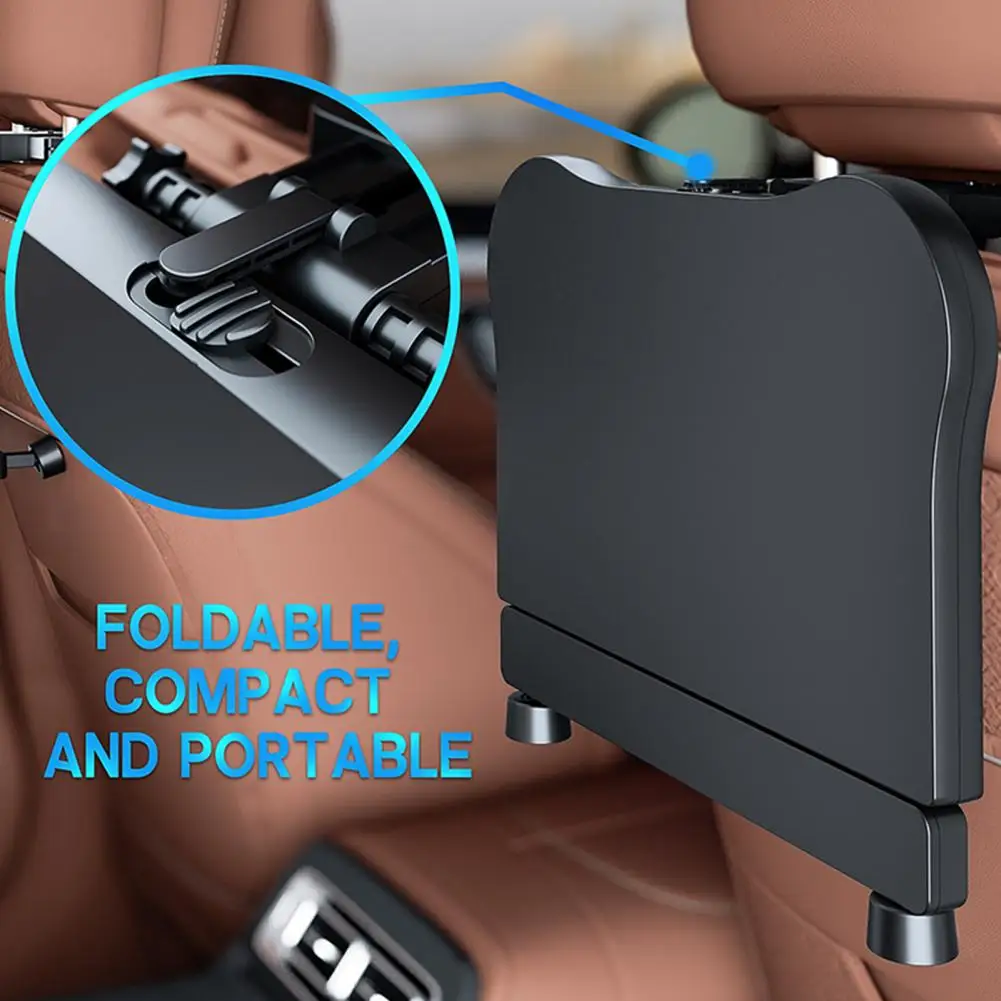 High Car Back Seat Tray Car Seat Tray Table with Swivel Phone Holder Cup Holder Strong Load-bearing Backseat Storage for Easy