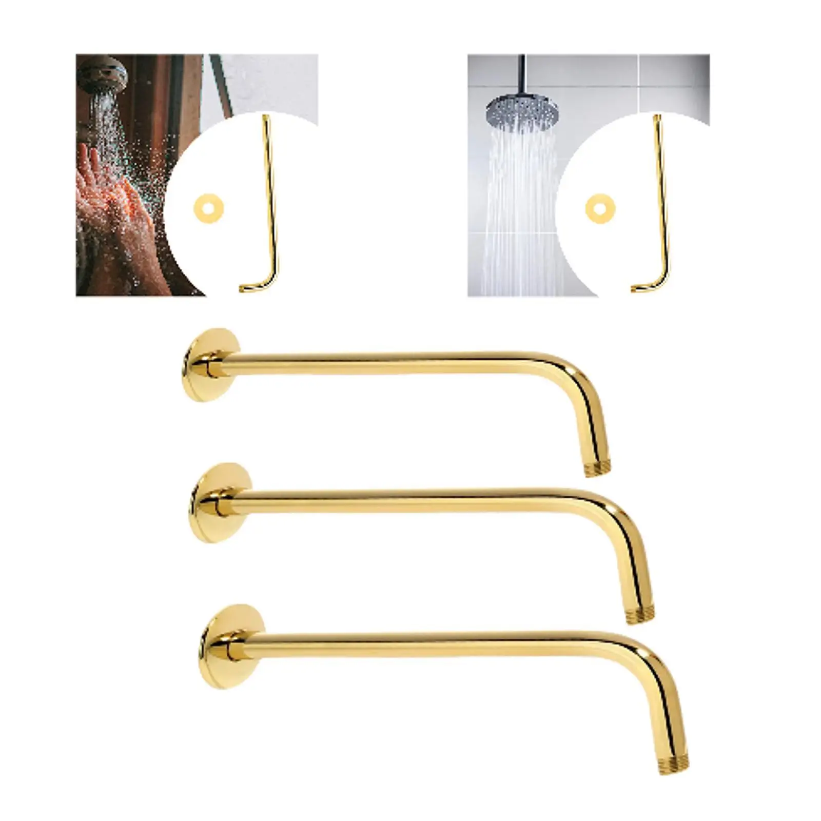 Shower Arm Shower Arm Extension Stainless Steel Easy to Install Water Outlet Shower Nozzle Accessories for Home Bathroom Hotel