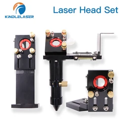KINDLELASER CO2 Laser Head Set Lens Dia.20 FL50.8/63.5/76.2/101.6mm Integrative Mount Dia.25 Mirror for Laser Cutting Machine