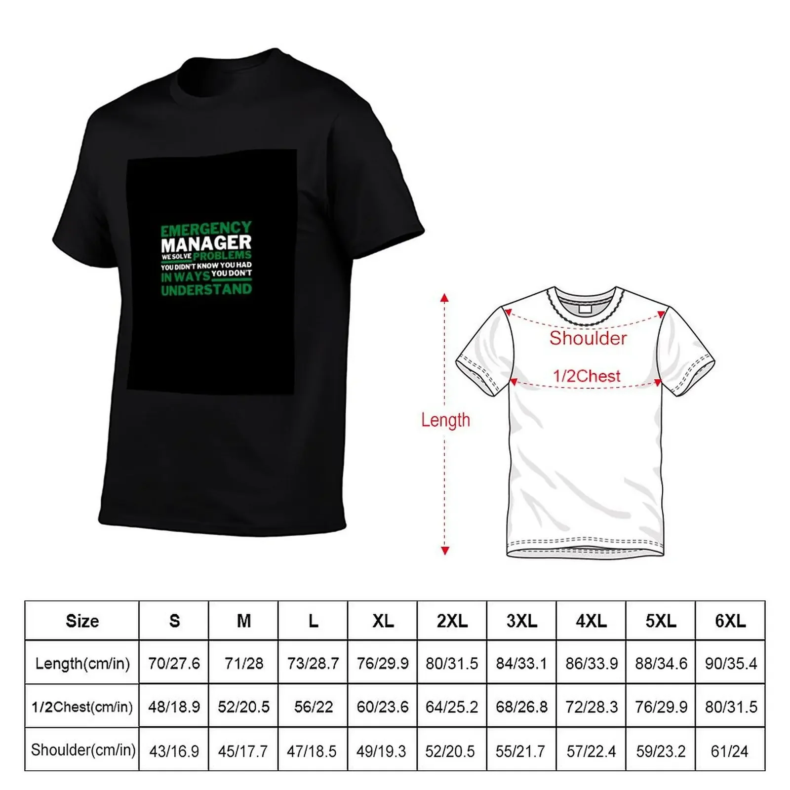 Emergency Manager T-Shirt oversized plus size clothes tees essential t shirt Men's t shirts