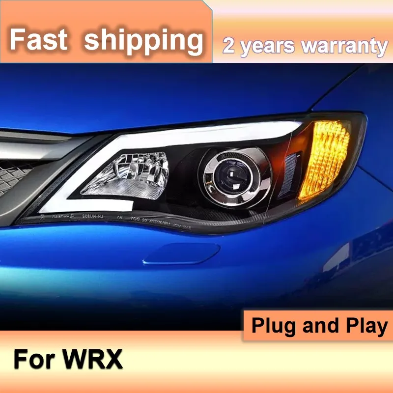 Car Accessories for Subaru WRX Headlight 2008-2014 Impreza Head Lamp DRL Turn Signal Low High Beam Projector Lens