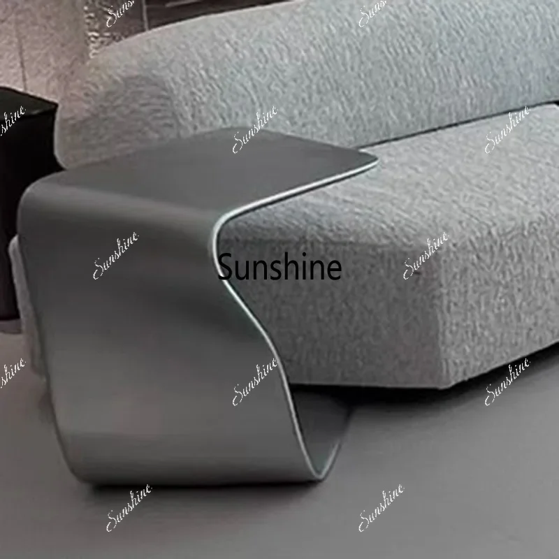 Modern Aesthetic Side Table Minimalist Living Room Writing Metal Side Table Space Saving Books Mesas Baja Living Room FurnitureT