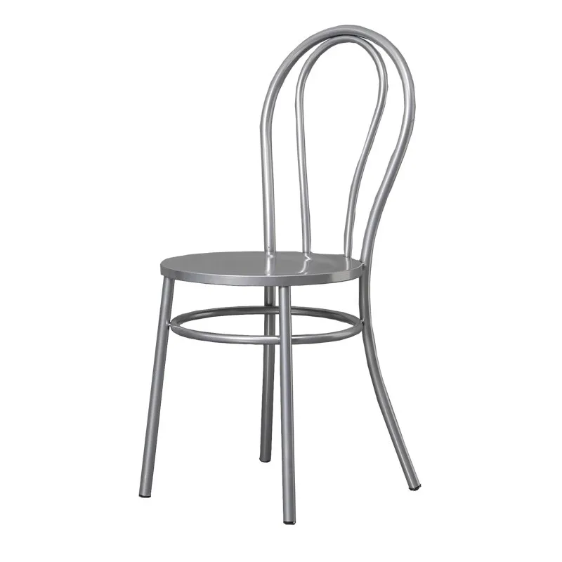 Industrial Style Stainless Steel Dining Table and Chair, Leisure Stools, Bar Barbecue Shop Iron Chair