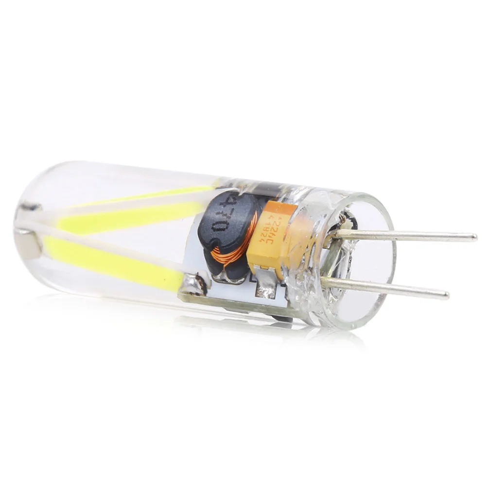 

Led Filament Mini Bulb 3W 12V G4 Base 270Lm 6000-6500K Daylight Non-Dimmable For Closet Ceiling Under Cabinet Puck Lights