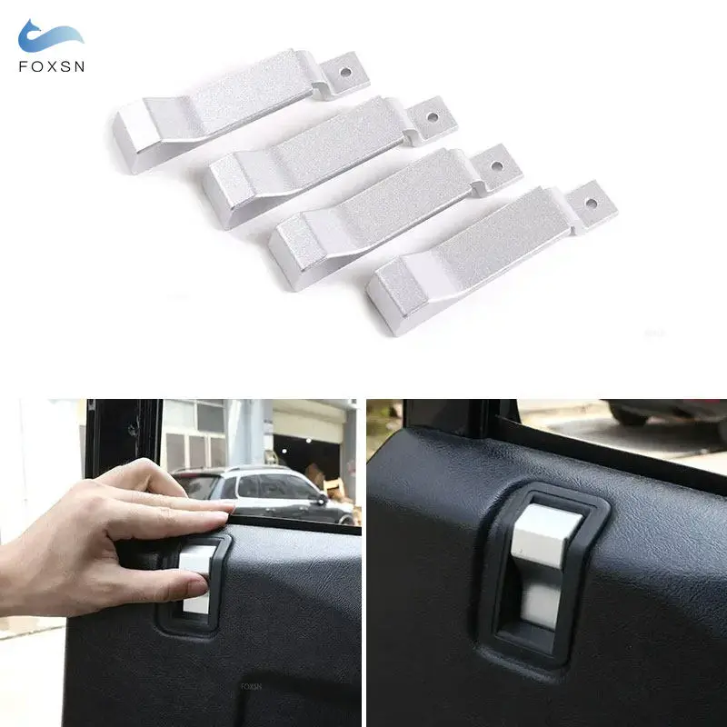Aluminum Alloy Car Accessories Door Panel Lock Handle Cover Trim For Land Rover Defender 90 110 130 2004-2018 2-doors model