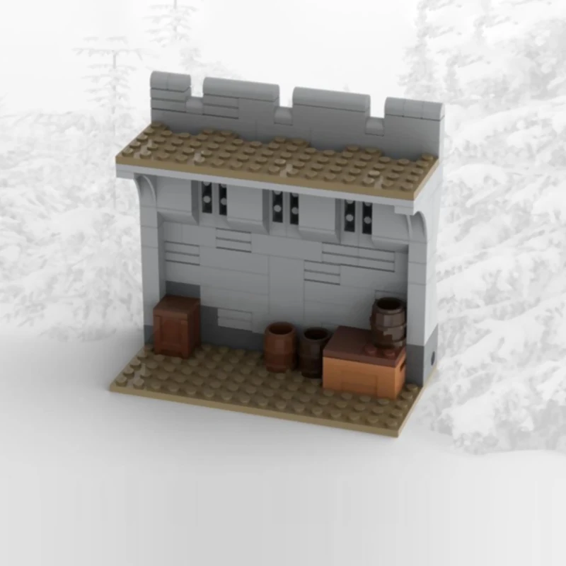 Medieval Castle Model MOC Building Bricks Castle City Wall Part Modular Technology Gifts Holiday Assemble Children Toys Suit