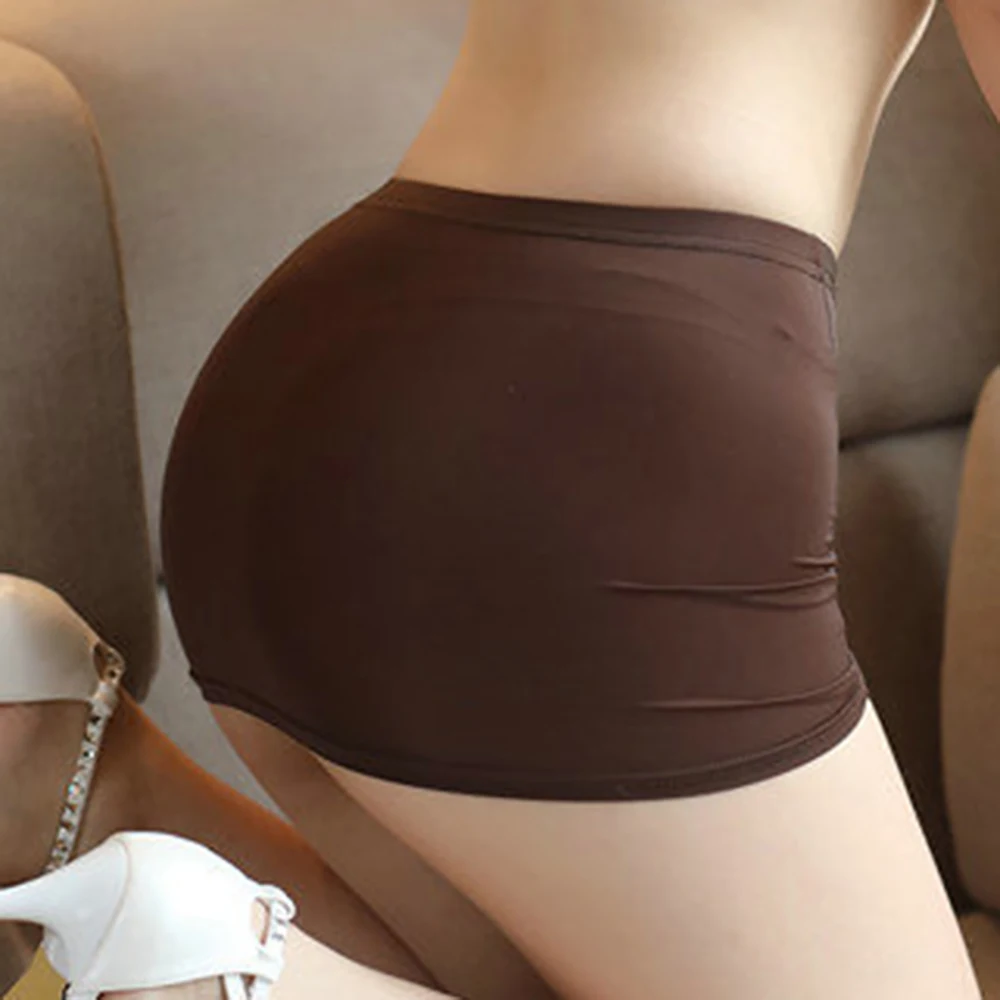 Falda transparente Sexy para mujer, Mini perspectiva elástica, paquete ajustado a la cadera, falda lápiz ultrafina tentación para dormir