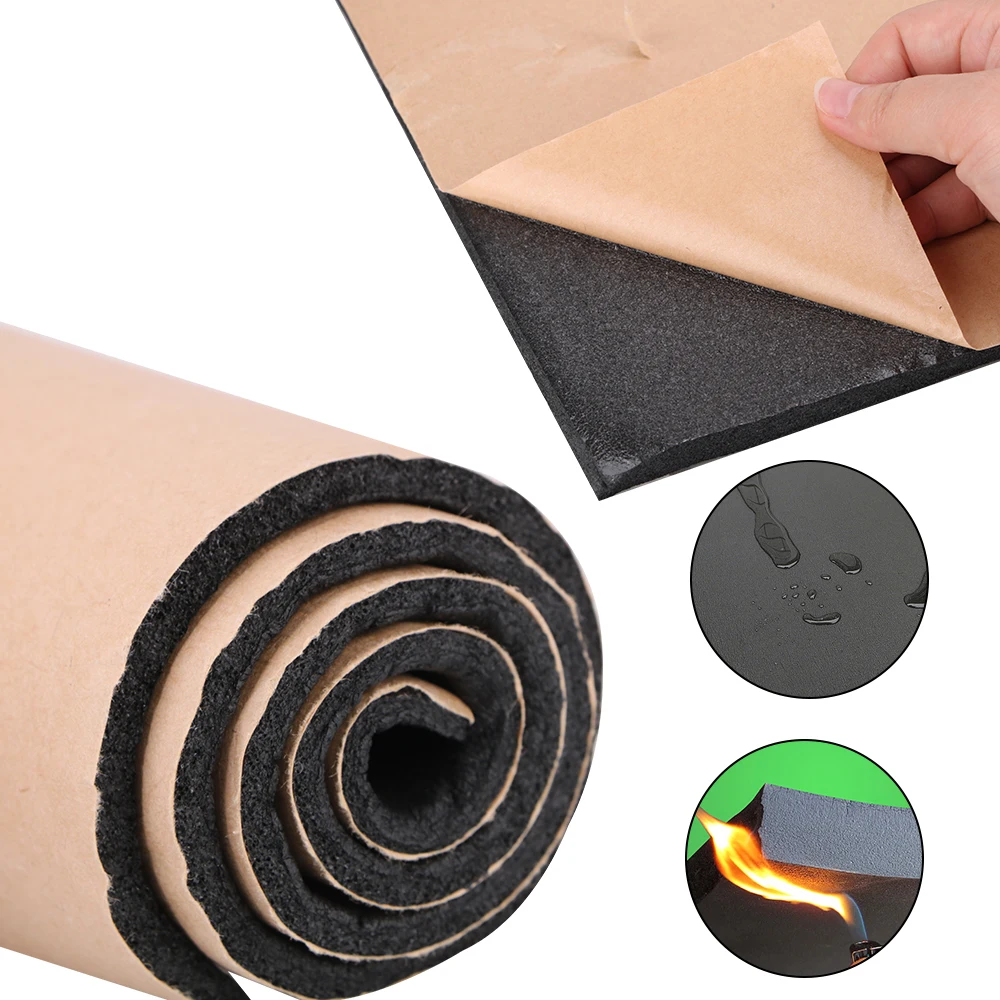 Car Sound Proofing Deadening Mat Anti-noise Car Truck Sound Insulation Cotton 3/6/8/10mm Thickness 50x30cm Heat Closed Cell Foam