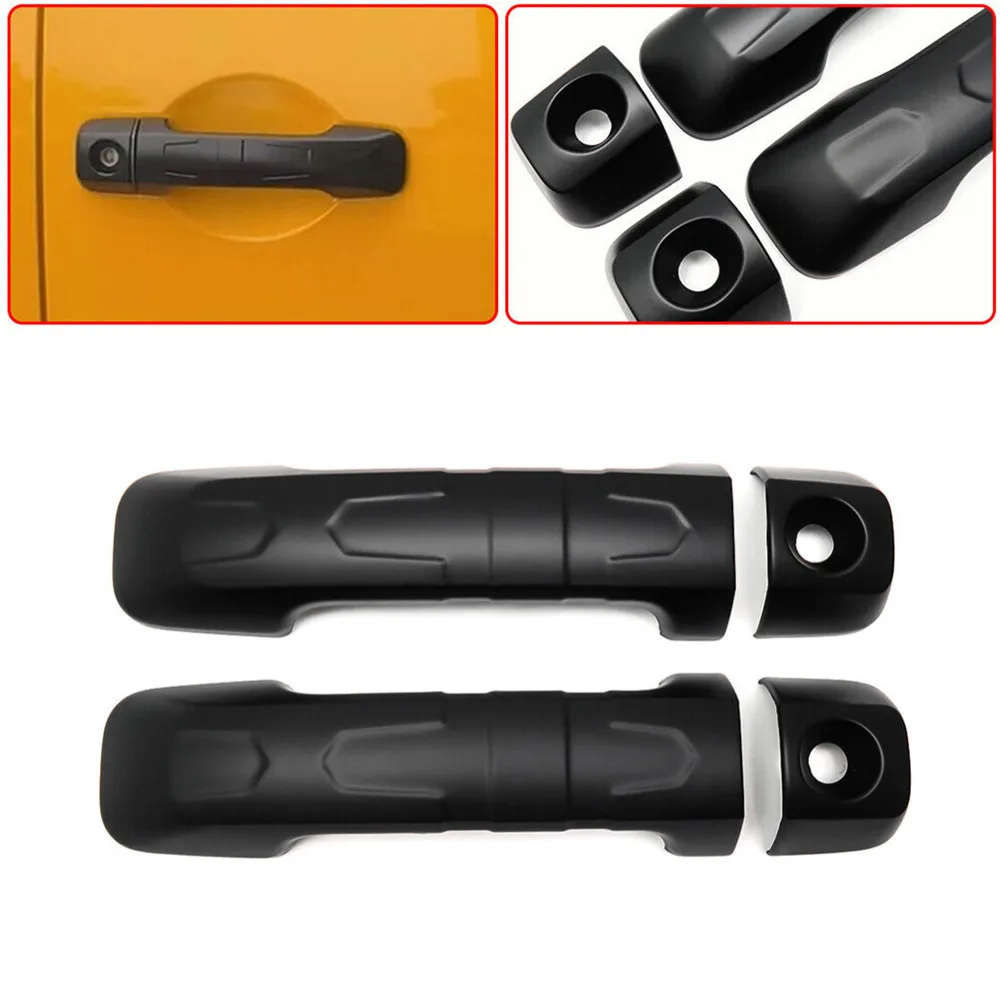

1 Set For Toyota FJ Cruiser 2007-2021 Exterior Door Handle Frame Cover Moulding Trim ABS Protective Sticker Car Accessories