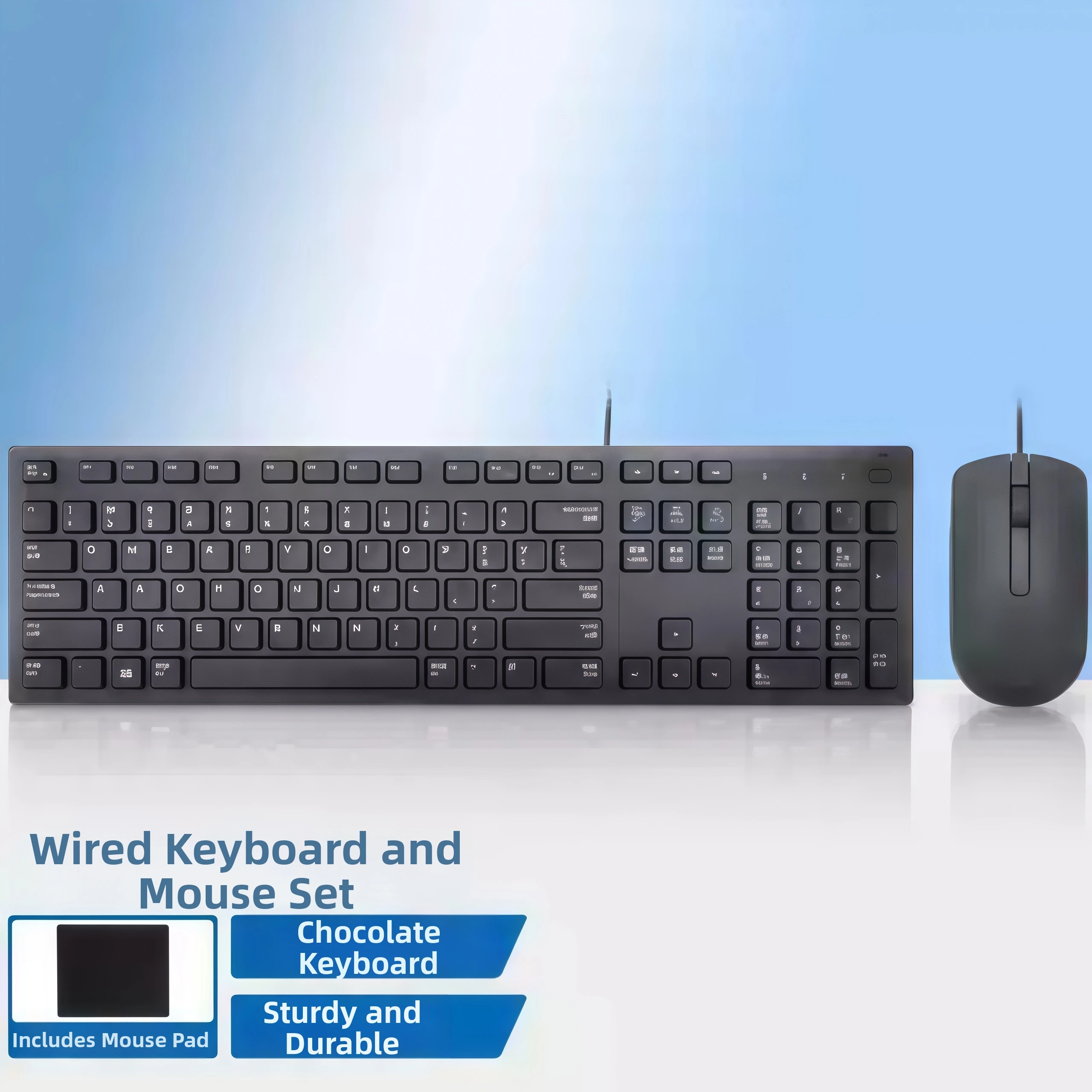 

Original for Dell Wired USB Keyboard Mouse Combo KB216 MS116 Multimedia Ergonomic for Business Home