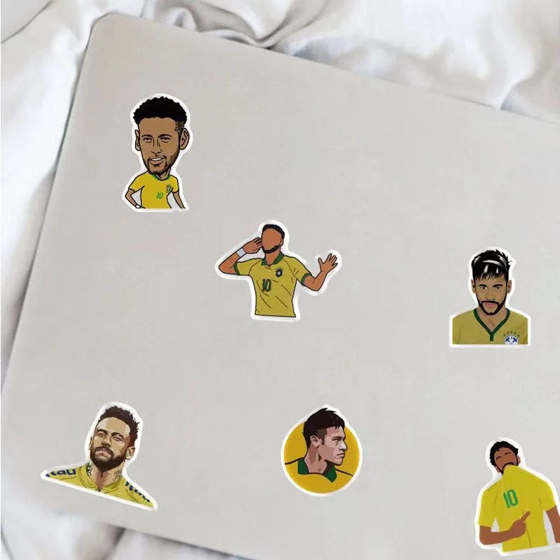 Neymar-pegatinas periféricas de 50 piezas, pegatinas decorativas para maleta, taza de agua, papelería para teléfono móvil, coche, Scooter, ordenador portátil, refrigerador