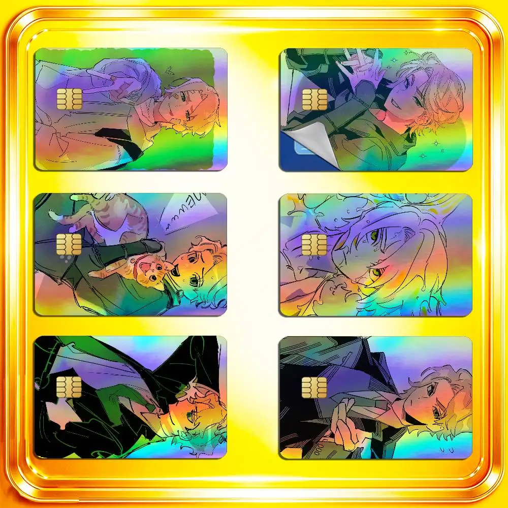 For Lloyd Garmadon Credit Bank Sticker ID Access Card Cover Skin Rainbow Color Laser Stickers Film