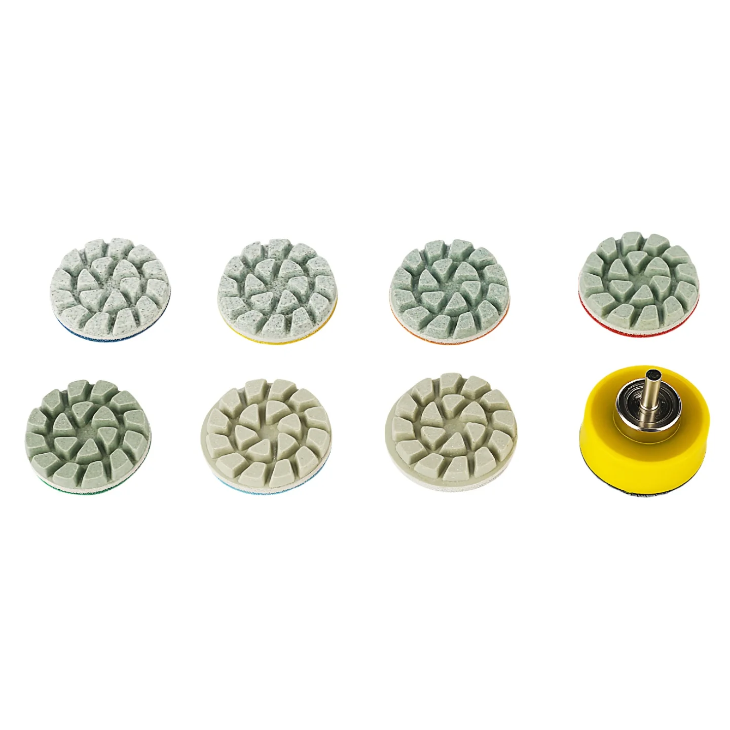 7 Stück 1 Zoll 25mm Mini-Polierpads Marmor Granit Jade Schleifscheibe Flexible Schleif- und Polierscheibe mit Unterlage – Detail 11