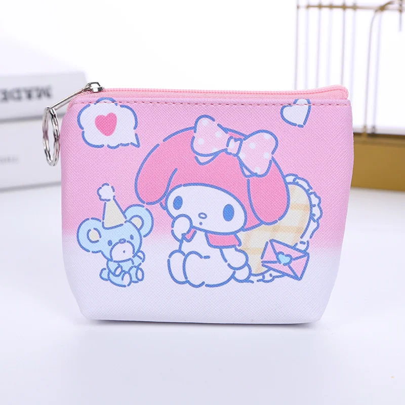 18 pcs/lot Sanrio Kawaii Kuromi Melody Cinnamoroll Cat Pencil Case Cute Pencil Box Coin Purse Stationery Pen Bag School Supplies