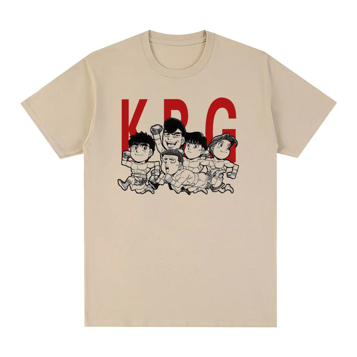 KBG Hajime No Ippo Vintage T-shirt Makunouchi Ippo Kamogawa Team Cotton Men T shirt New Tee Tshirt Womens Tops