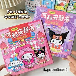 Creative Sanrio Kuromi My Melody Bubble Sticker Book Kawaii Quiet Book 3d Bubble Scene Sticker Book Girls Handmade Gift Toys