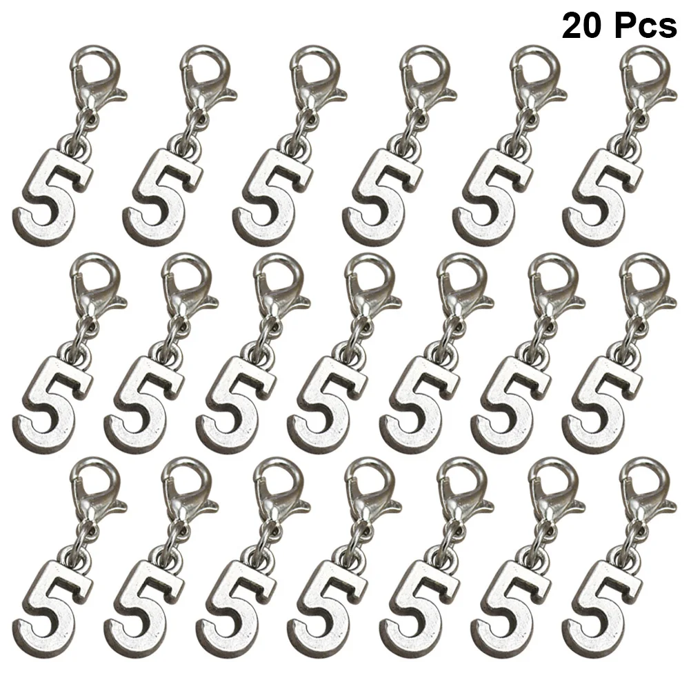 

20Pcs Lobster Clasp Earrings Alloy Pendants DIY Charm Set for Jewelry Making Necklaces Bracelets Craft Projects DIY Pendant