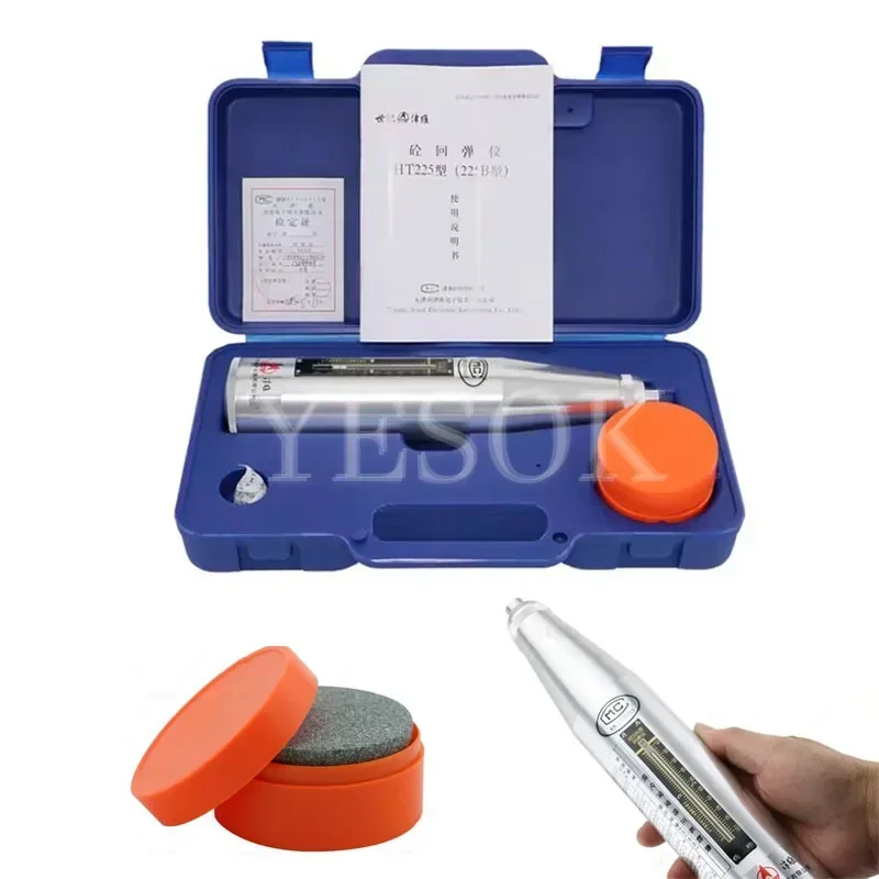 HT-225 Concrete Rebound Test Hammer Portable Schmidt Hammer Polymer Material Shell Rebound Tester Testing Equipment