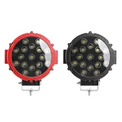 1 st 7 Inch Led WERKEN Bar 12 V 24 V 51 W 4x4 Accessoires Off Road Ronde Spot Rijden Lamp Koplamp Mistlamp voor Vrachtwagen Auto ATV