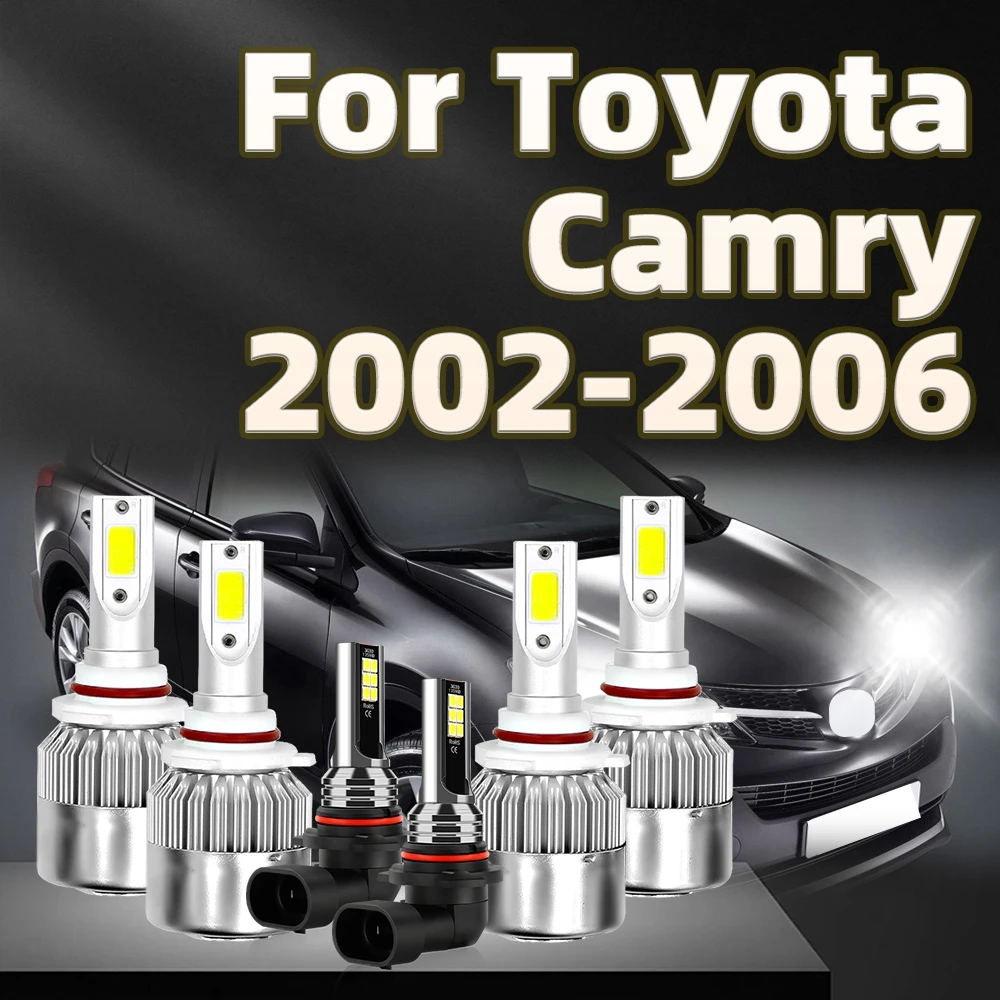 2/4/6Pcs 26000LM 9005 LED Car Headlights 9006 CSP High Low Beam Fog Lamp For Toyota Camry 2002 2003 2004 2005 2006