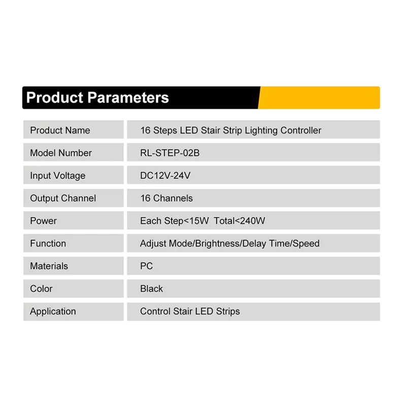 

Stair LED Motion Sensor Controller DC12V 24V 16Channels Indoor PIR Night Light Dimmer for Stairs Flexible Strip(A)