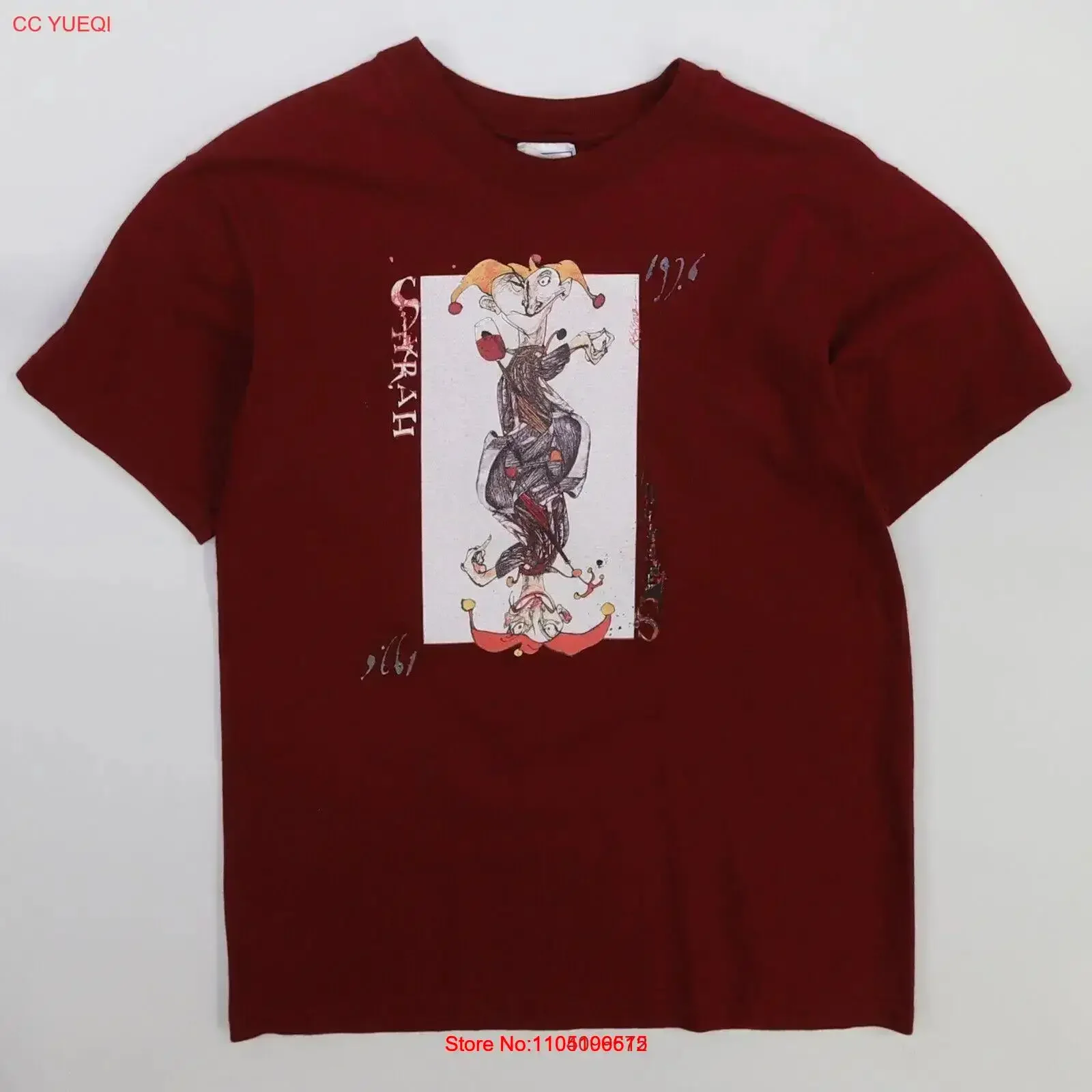 Camiseta Vintage Domaine Des Blagueurs Syrah, talla mediana, arte vino, Top lavado vintage para uso diario, suave, elegante, transpirable