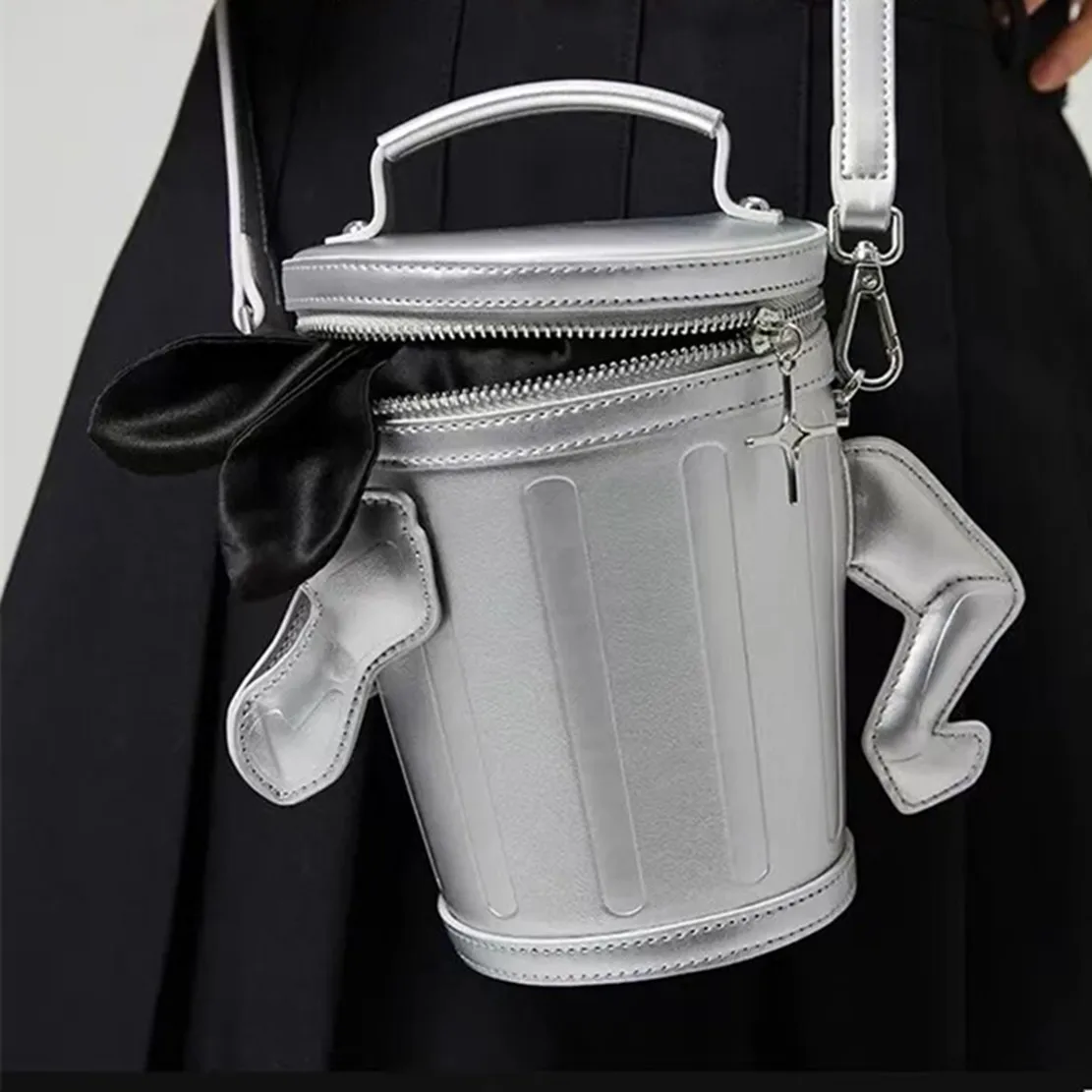 Game Honkai: Star Rail Lordly Trashcan Bag Cosplay Trash Can Leather Flap Shoulder Bags Accessorie Handbag Props Xmas Gifts