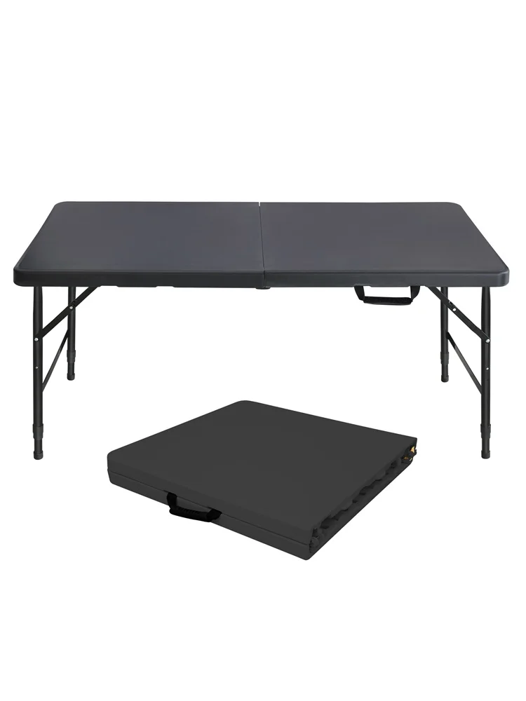 Table robuste Portable avec poignée, 9 couleurs, 125cm, pliable, hauteur réglable, pour Camping, pique-nique, fête, intérieur/extérieur