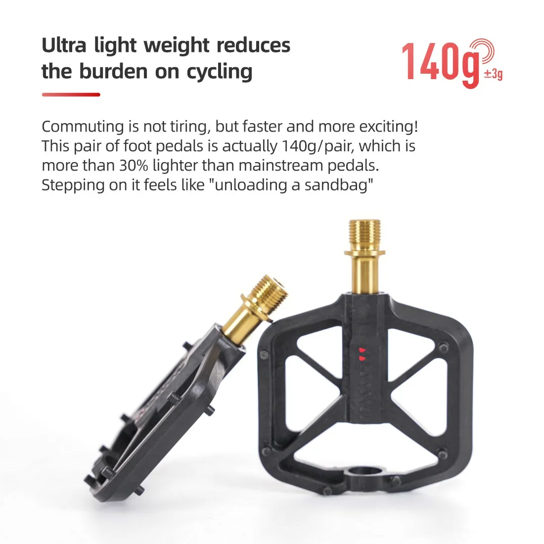 2025 New ONIRII PD-C  PD-C Injection Carbon Fiber Flat Bike Pedals Ultralight Rolling Pin Titanium Axle for Road Mountain Bikes