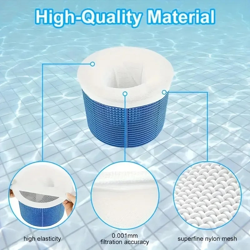 

30pcs Portable Swimming Pool Filter Mesh Baskets Skimmers Household For Filter Garbage Set Swimming Pool Cleaning Accessories