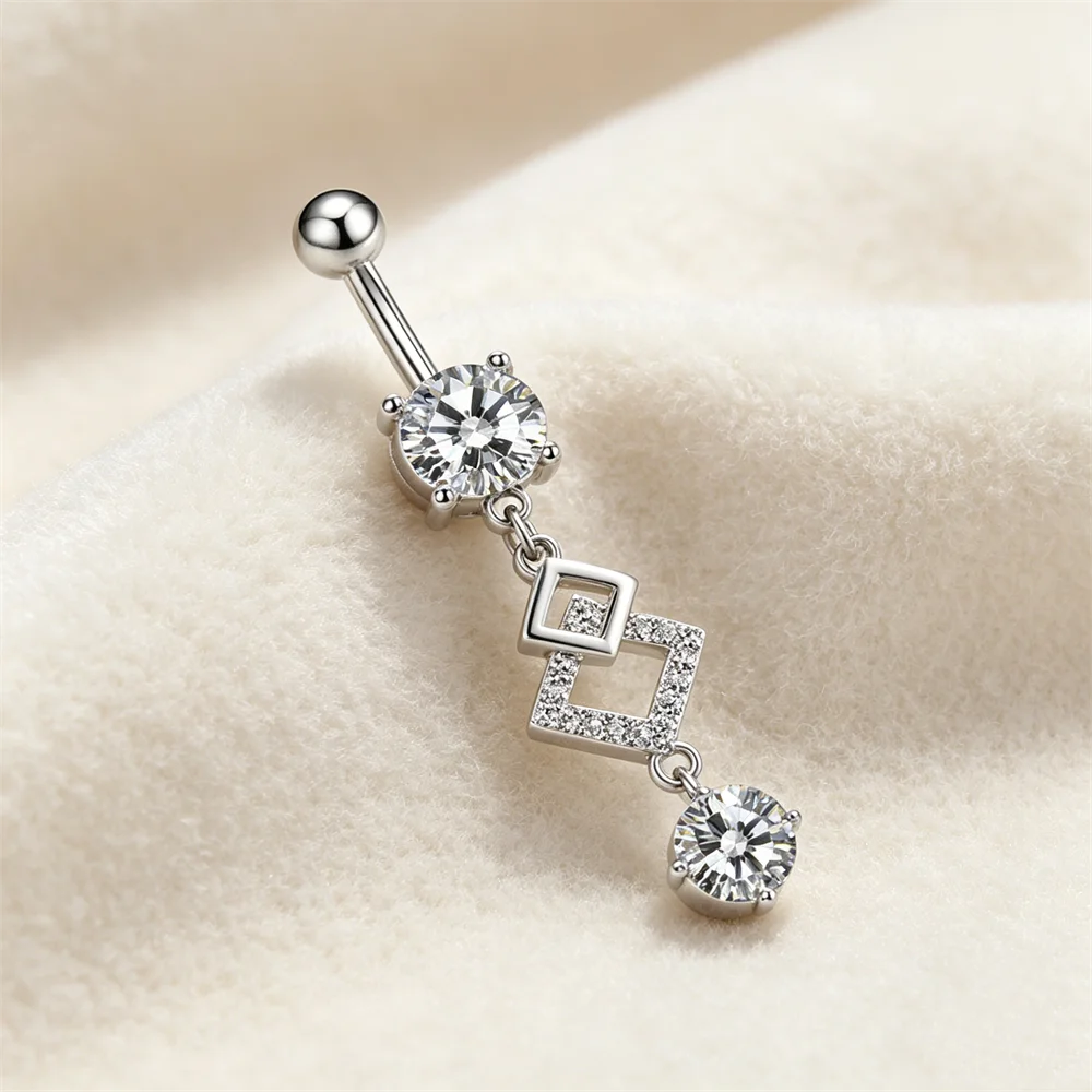 Round White Zircon Stone Tasse - огляд і ціна Body Jewelry Women