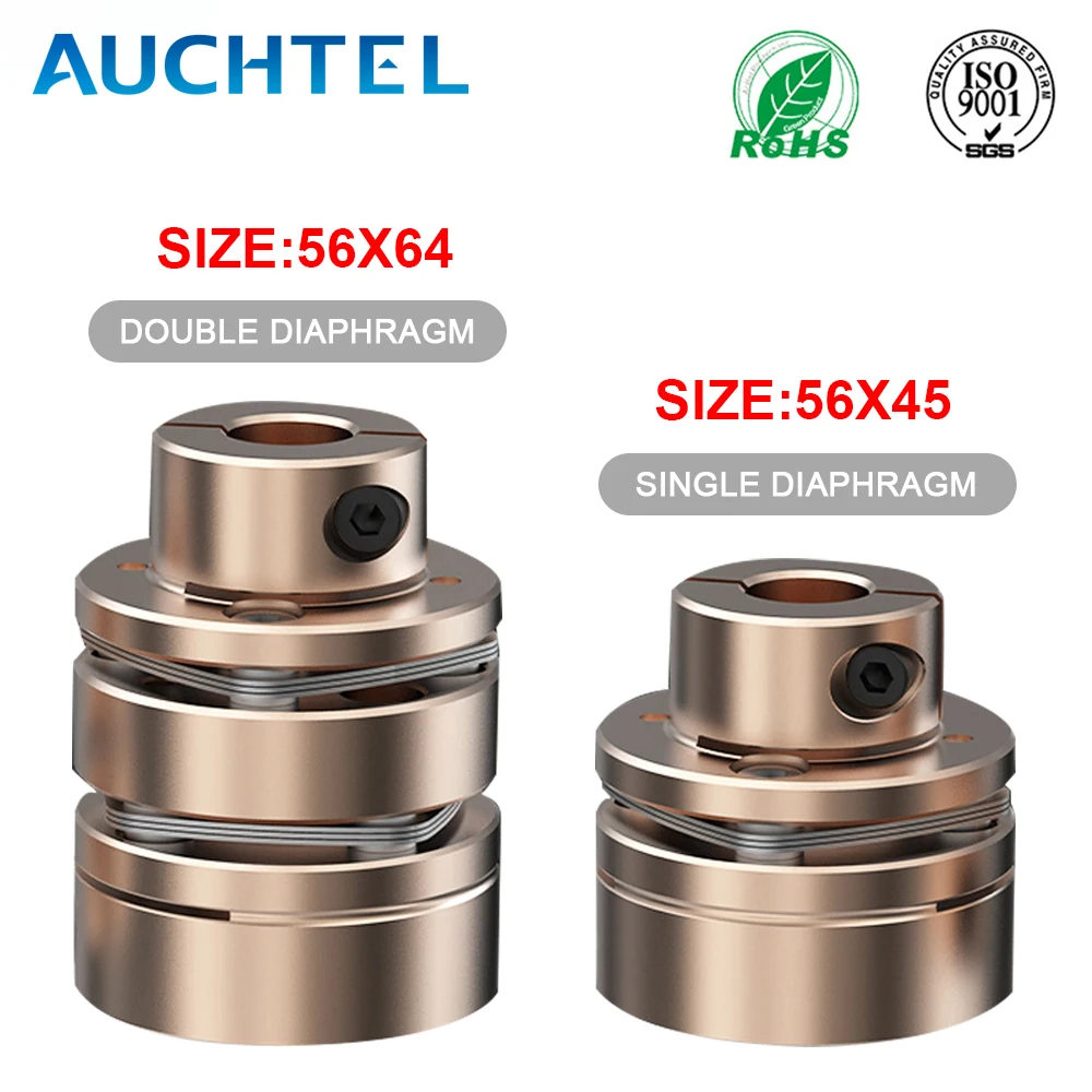 

Flange Coupling LED D56L45/64 Flexible Motor Shaft Coupler Aluminium Diaphragms Universal Joint For 3D Printer Cardan Rc