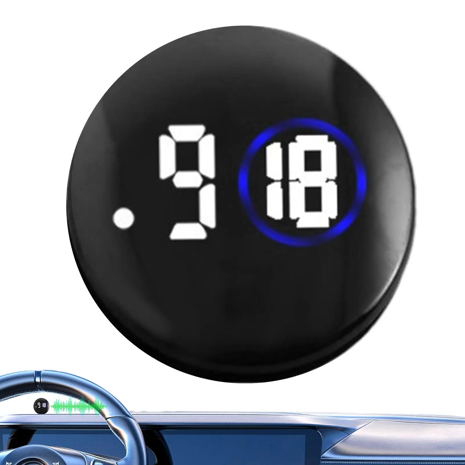 mini Car Clock Dashboard Compact Luminous Car Dashboard Clock Multifunctional Analog Clock Watch Car Vent Clocks Watch