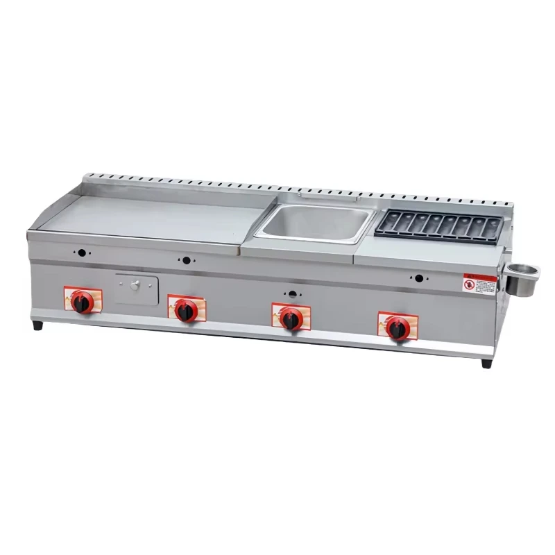 

Multifunctional commercial pancake skillet, stainless steel flat gas grill