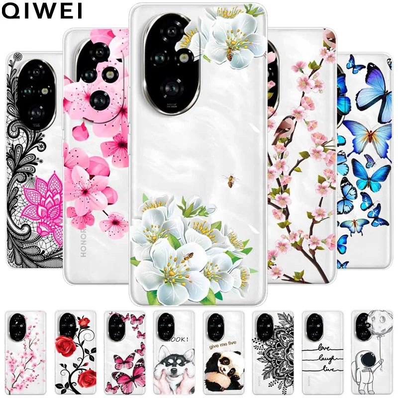 For Honor 200 Pro Case Transparent Cute Soft Silicone TPU Coques for Honor200 Pro Phone Covers Clear Capas On Honor 200Pro 6.78