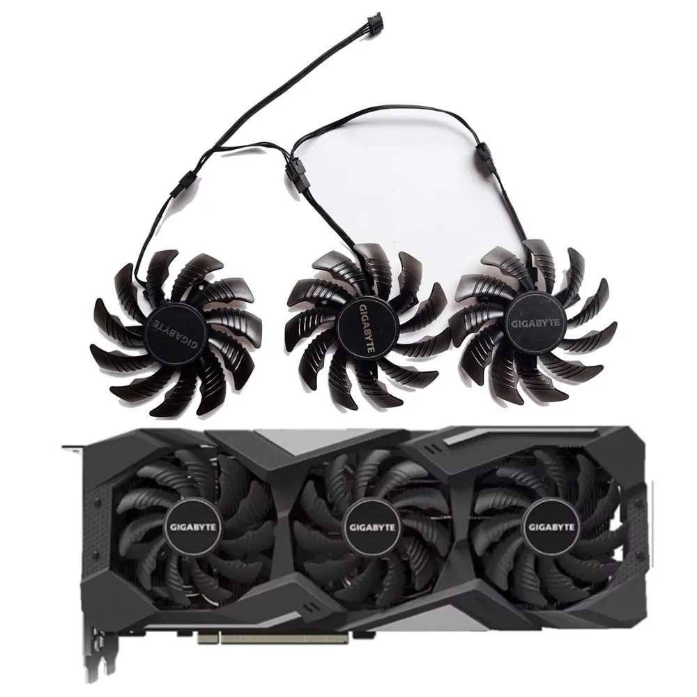 Ventilador enfriador de 78mm y 4 pines PLD08010S12HH T128010SU, para tarjeta gráfica Gigabyte GTX1660 Ti GTX1660 SUPER RX5700 RX5600 RX5500 XT OC