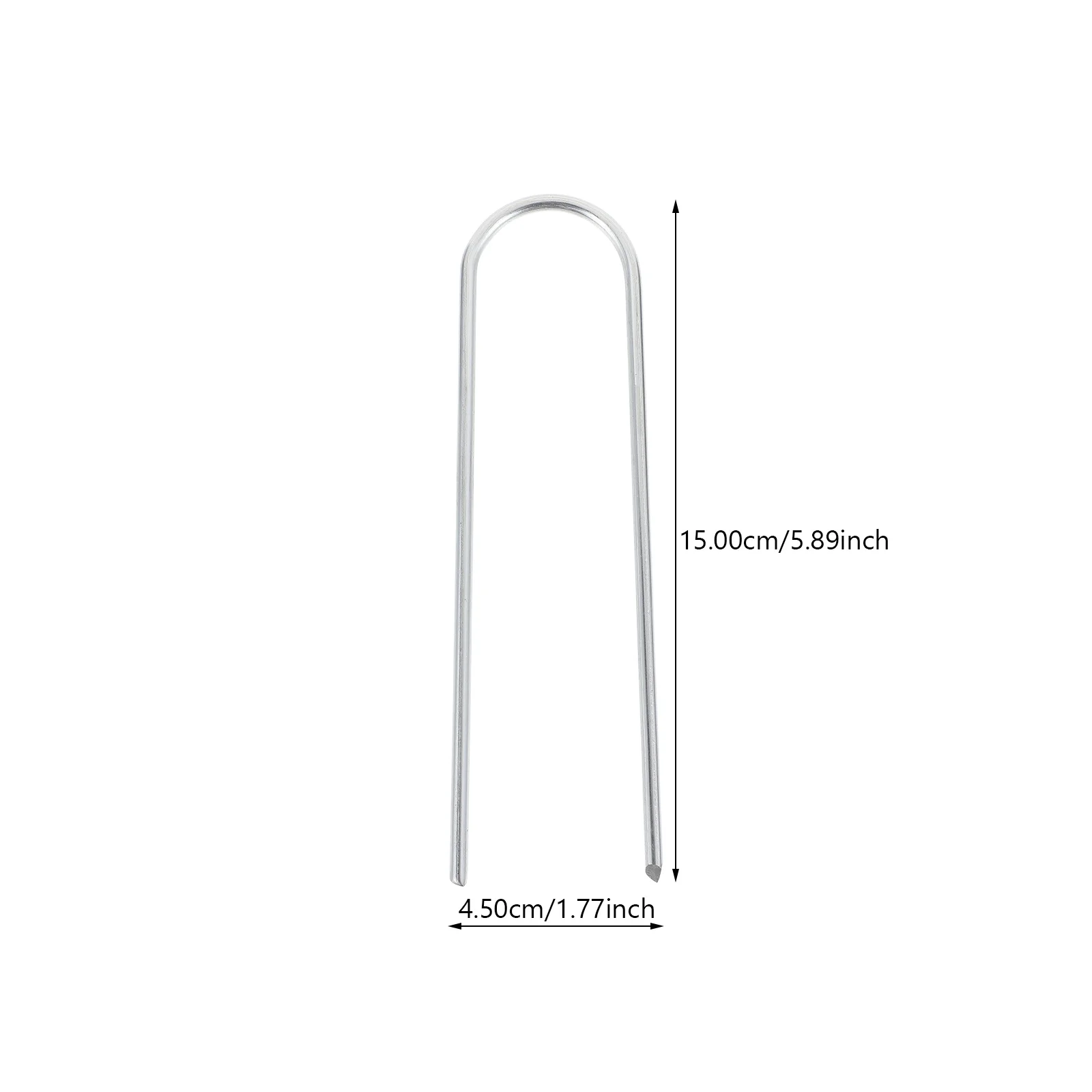 50 قطعة أوتاد أرضية مجلفنة على شكل حرف U لحديقة الدفيئة في الهواء الطلق خيمة تثبيت الأظافر المراسي المراسي القماش الأرضي السحابات #3