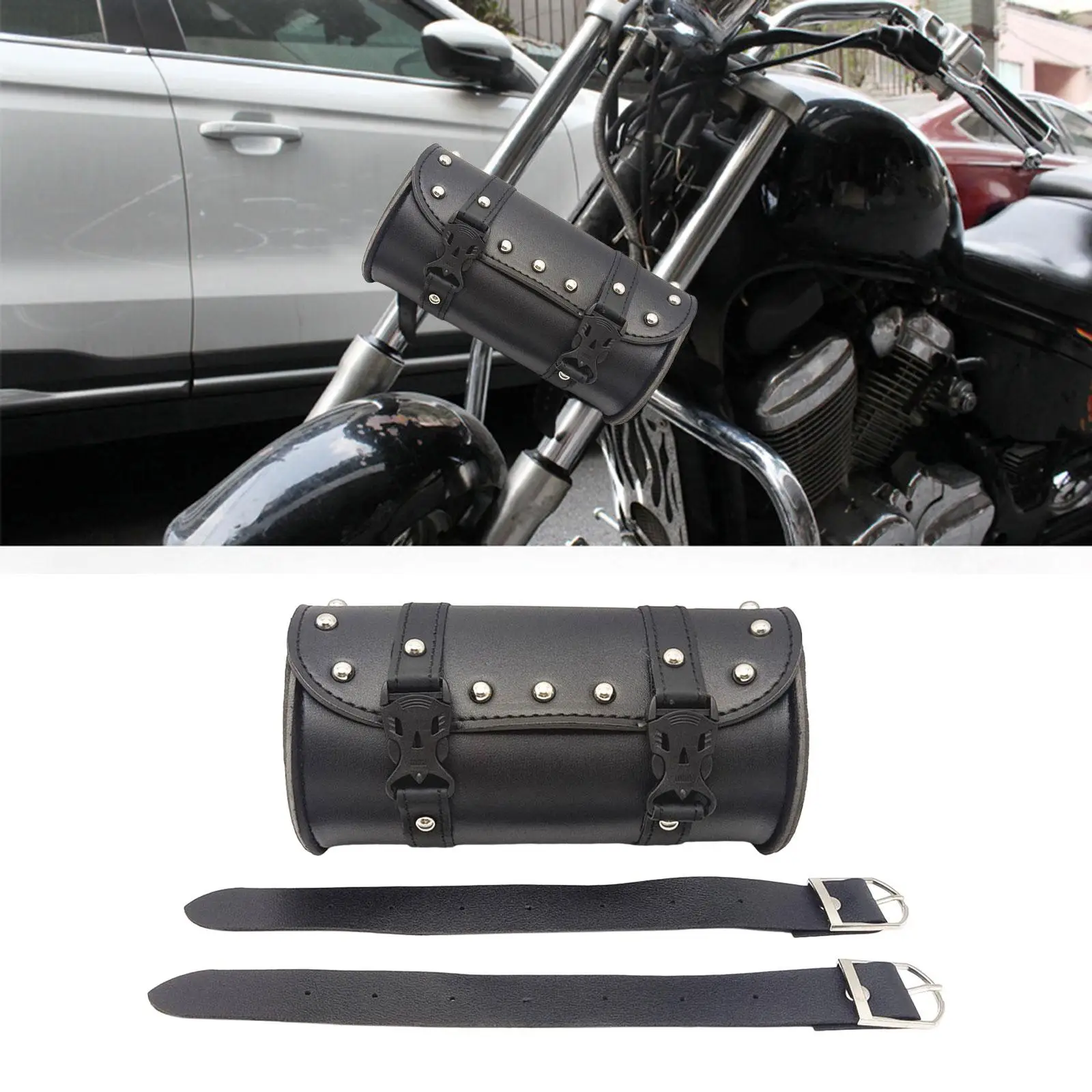 

Generic Motorcycle Tool Bag PU Motorcycle Saddle Bag Motorcycle Accessories