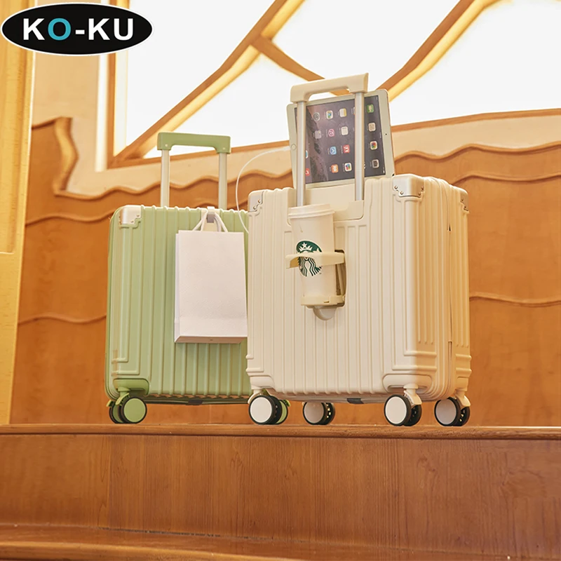 

KO-KU Carry-on Suitcase Female Lightweight 18/20 Inch Boarding Box Men Universal Wheel Strong Durable Trolley Case Password Box