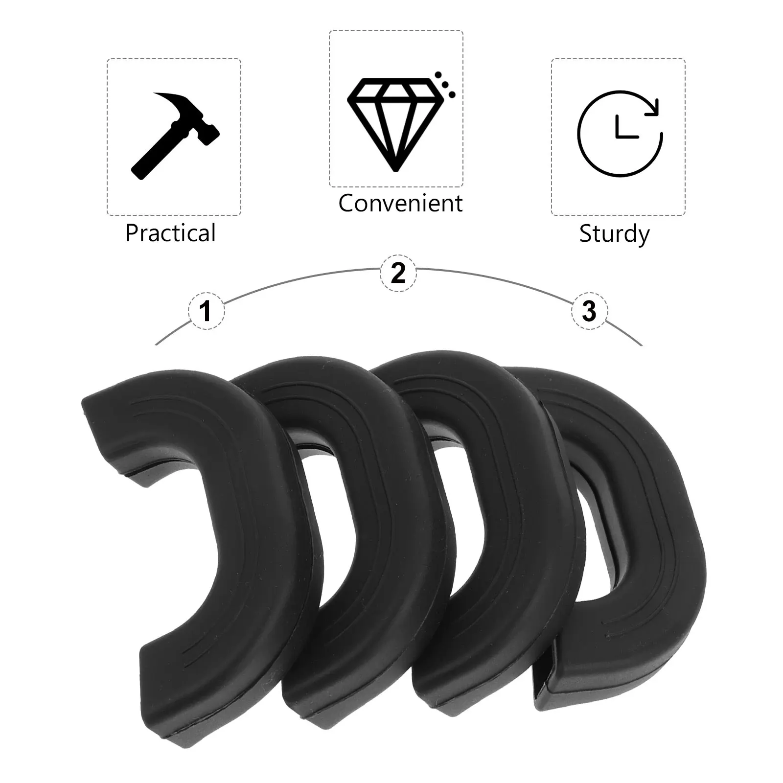 

4pcs Pot Handle Insulation Sleeve Heat Resistant Silicone Kitchen Tools Protector Pan Sleeves Skid Resistant Lightweight