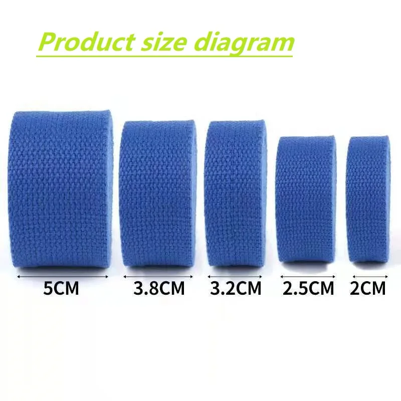 50MM 38MM 30MM 25MM 20MM 5M Cotton Webbing Strap Canvas Ribbon For Knapsack Strapping Bags Crafts Diy Belt Bag Dog Accessories