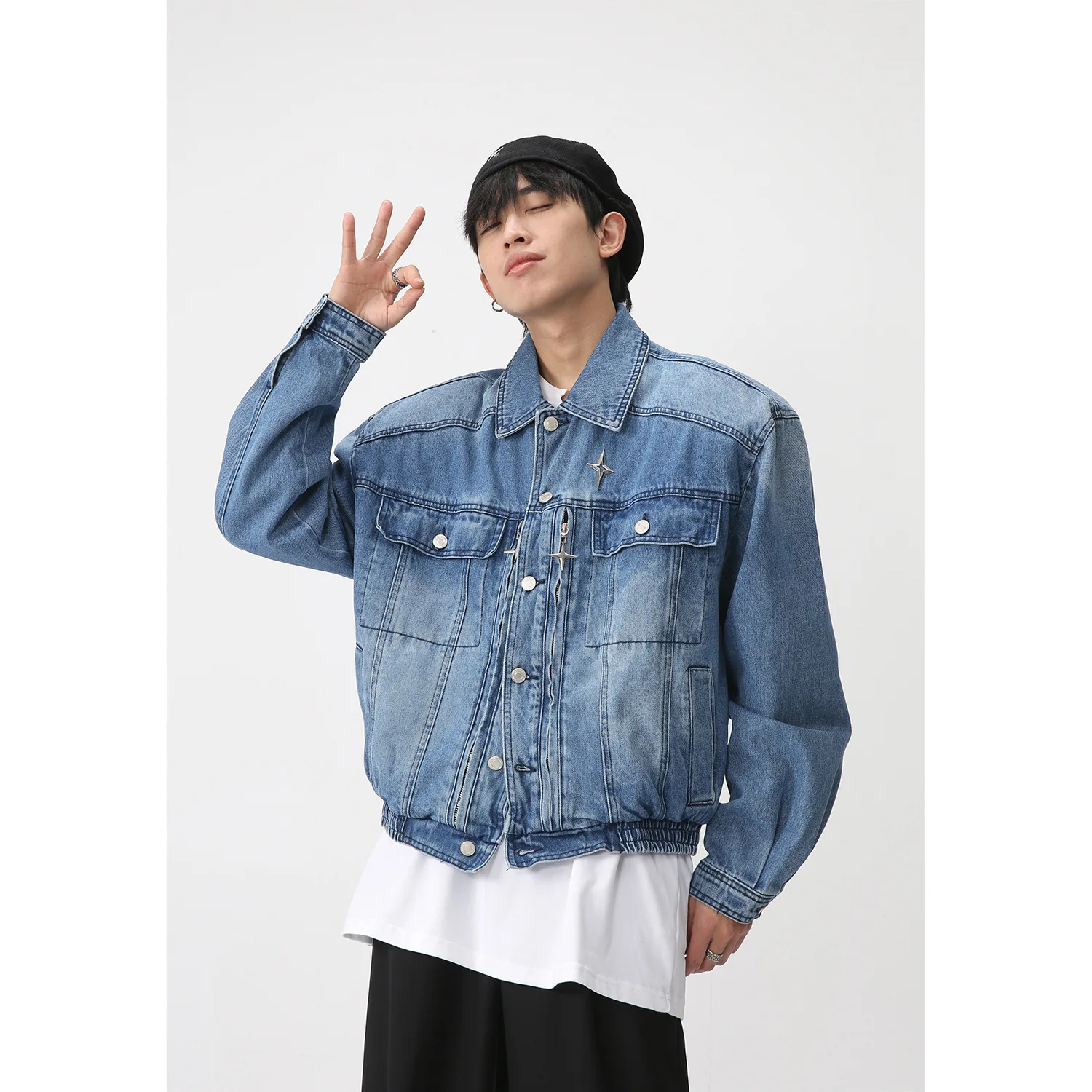 

Men hip-hop casual fashion men's High Street Retro Street clothing