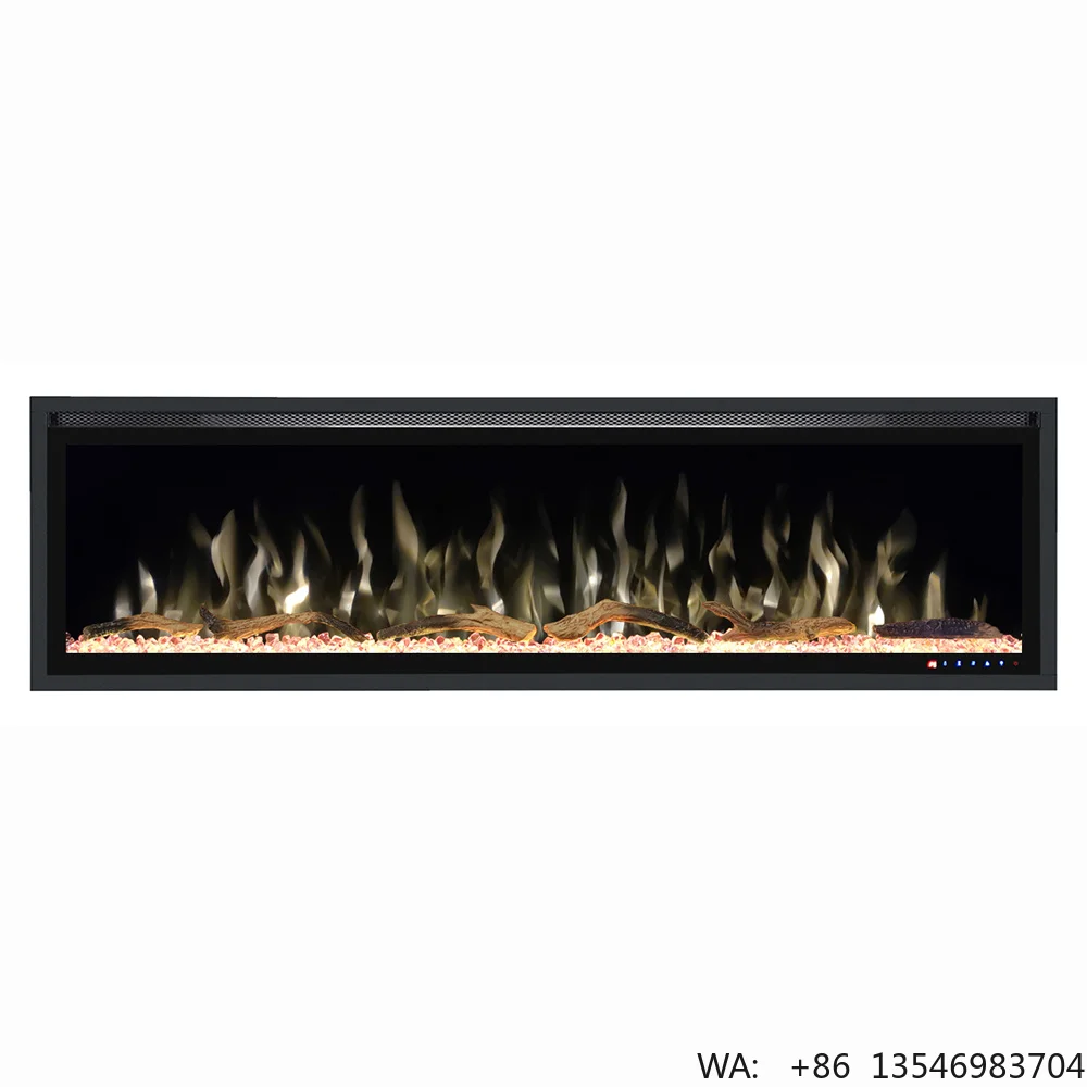 Artificial Wood Remote Control Wall Mounted Fire Place Electric Fireplace Space Heaters for Indoor Use