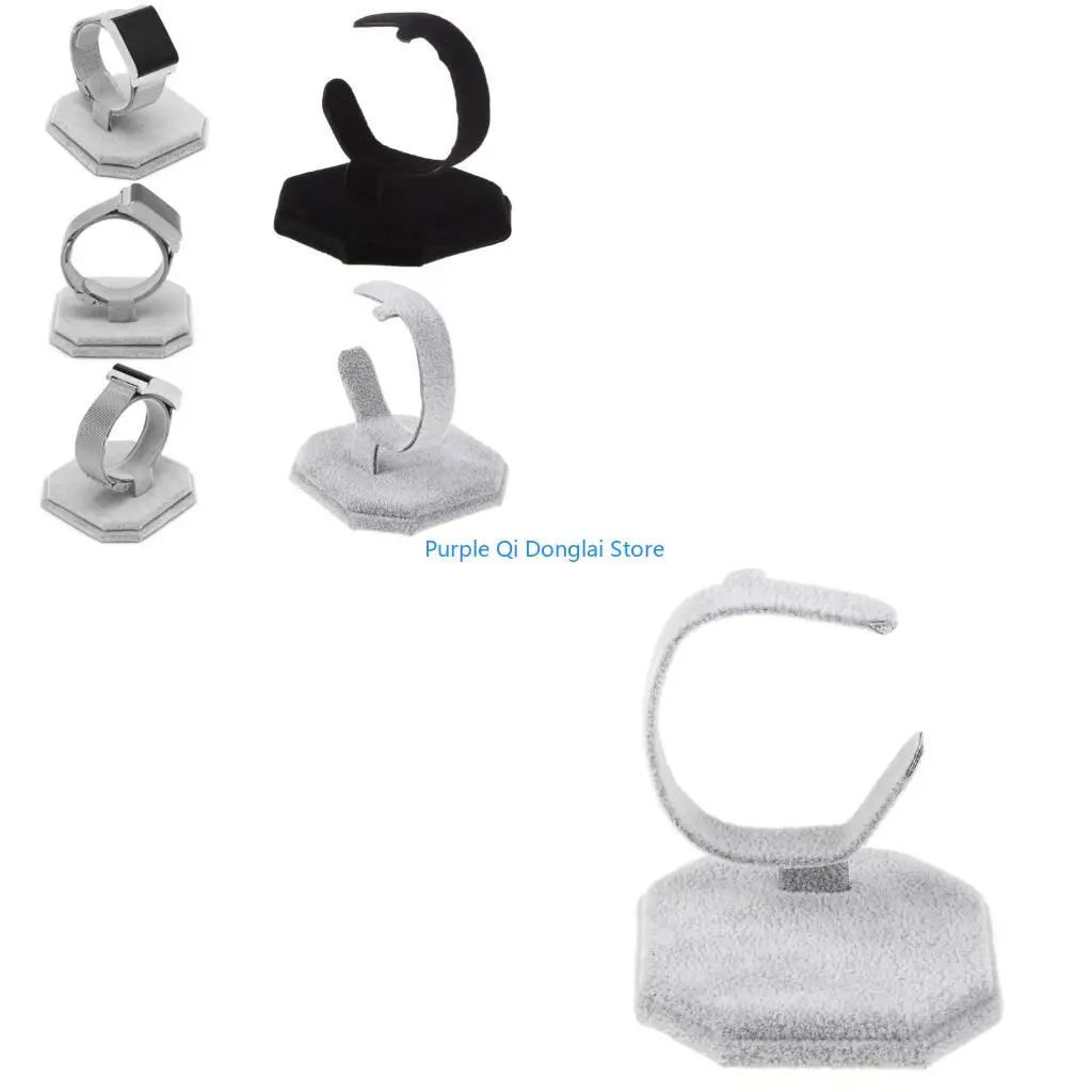 L21E Suede Anti-Scratch Watch Display Stand Bracelet Storage Rack for Product Display