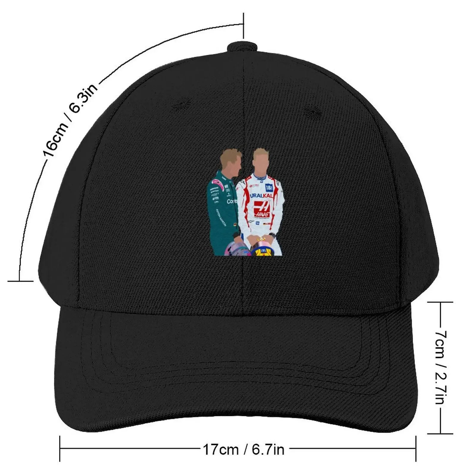 Sebastian Vettel & Mick SchumacherCap Baseball Cap Rave cute Fishing cap Girl Men's